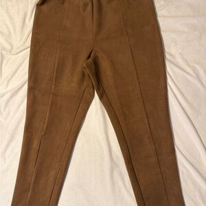Women’s Brown Faux Suede Pants